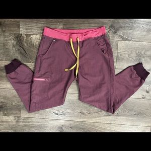 Figs Zamora jogger scrub pants heather purple